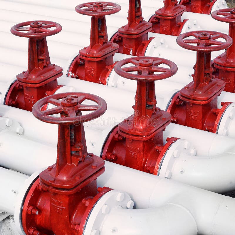 Oil and Gas Pipe Line Valves Stock Photo Image of piping, iron 60124104