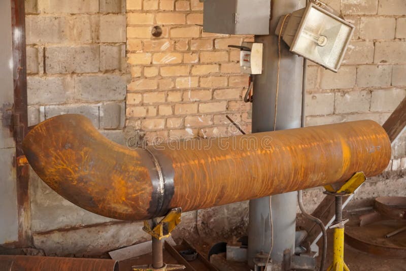 Oil and Gas Pipeline. Docking and Welding of a DN300 Pipeline and a Tee