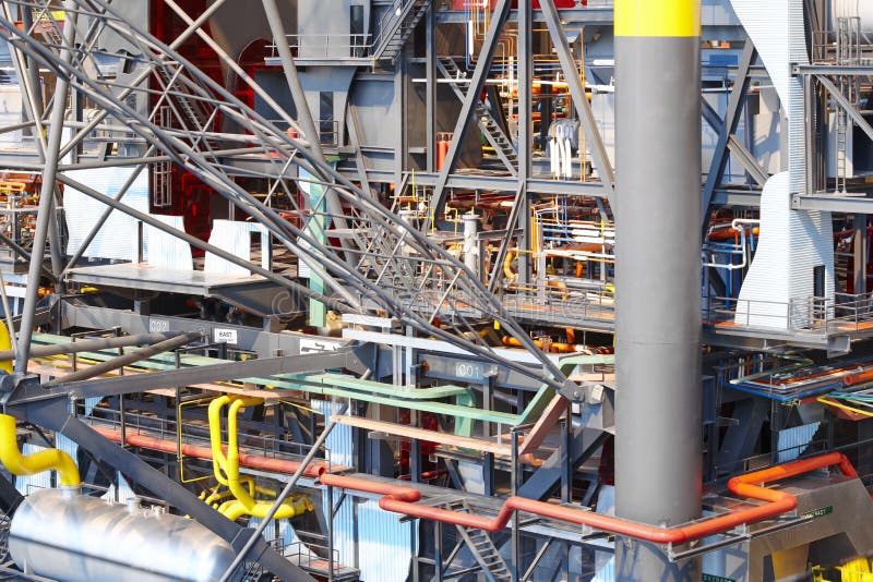 Oil and Gas Platform Model Scale. Energy Industry Stock Photo Image