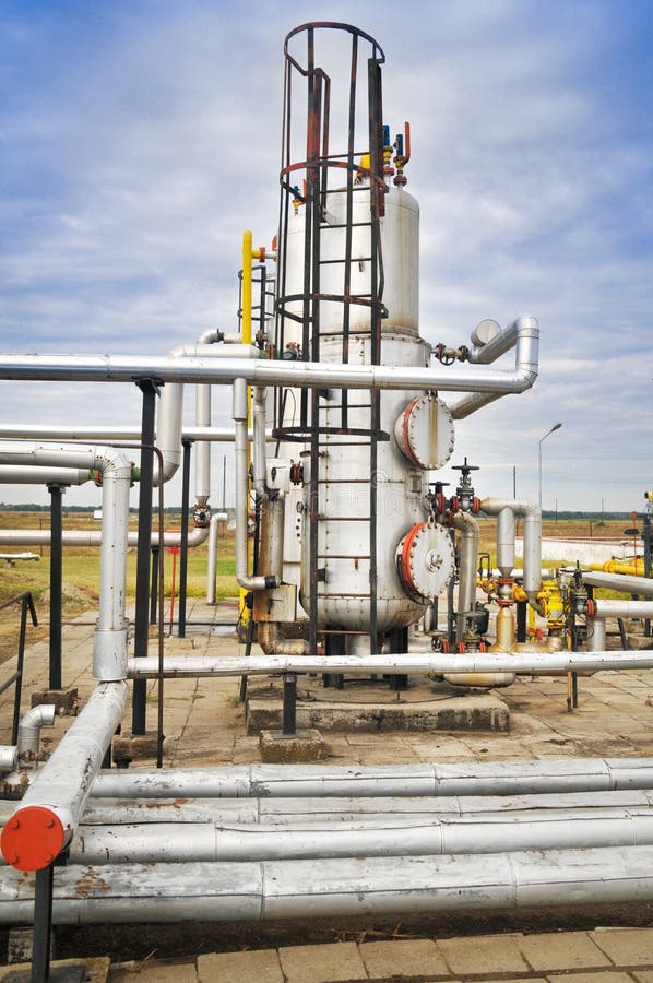 Oil and Gas Processing Plant Stock Photo Image of pipeline, building