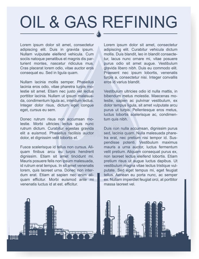 Oil and gas refinery or chemical plant silhouette