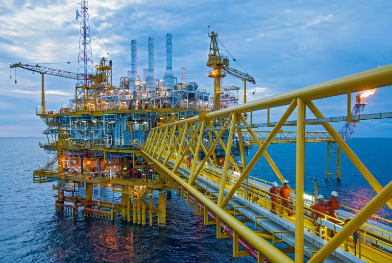 Oil and gas transfer platforms royalty free stock photography Oil and gas transfer platforms royalty free stock photography
