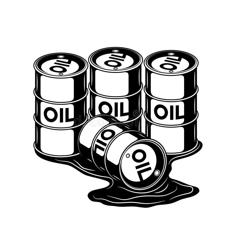 Black oil barrels stock illustration. Illustration of diesel 34659469