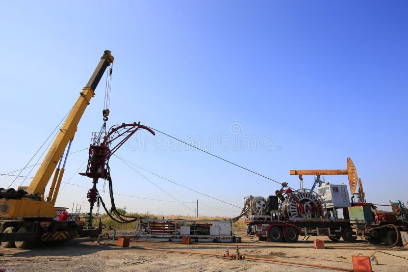 The oil industry equipment stock photo. Image of electricity 224869388