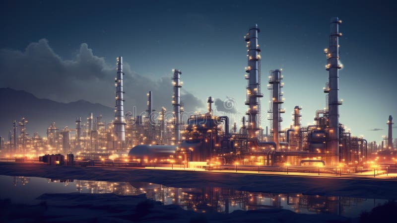 The petroleum industry of the future royalty free illustration