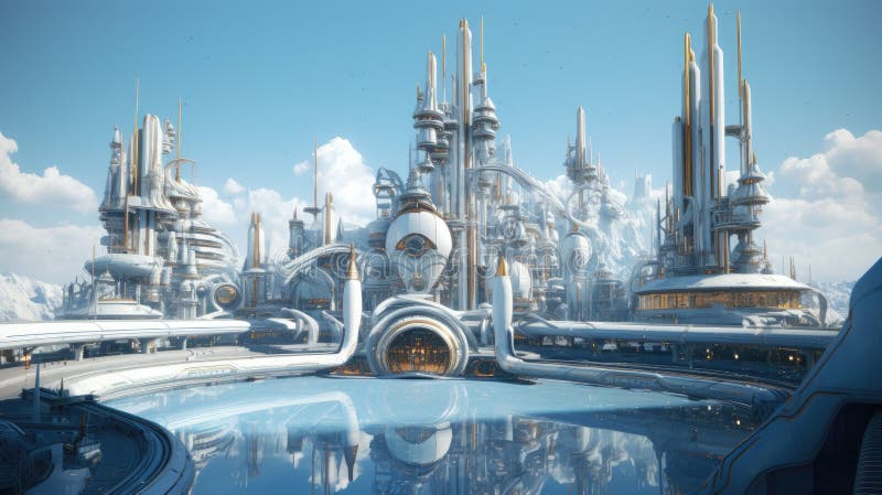 The petroleum industry of the future royalty free illustration