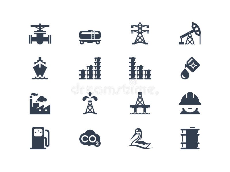 Oil industry icons royalty free illustration Oil industry icons royalty free illustration