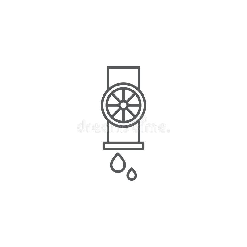 Oil Industry Pump Valve Vector Icon Symbol Isolated on White Background