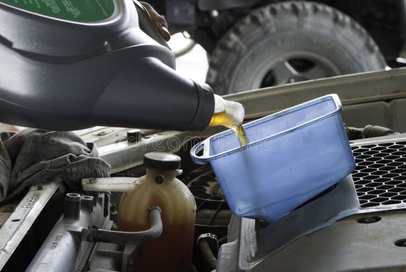 Oil inspection and refill stock photo. Image of mechanical 53063490
