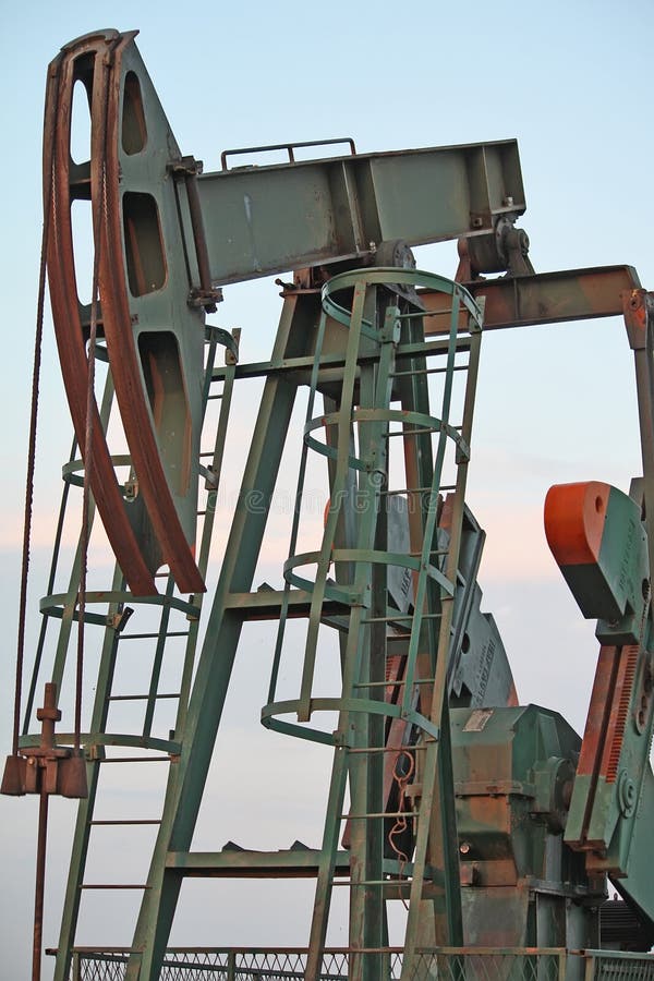 Oil jack stock image. Image of machine, industrial, derrick 14955419