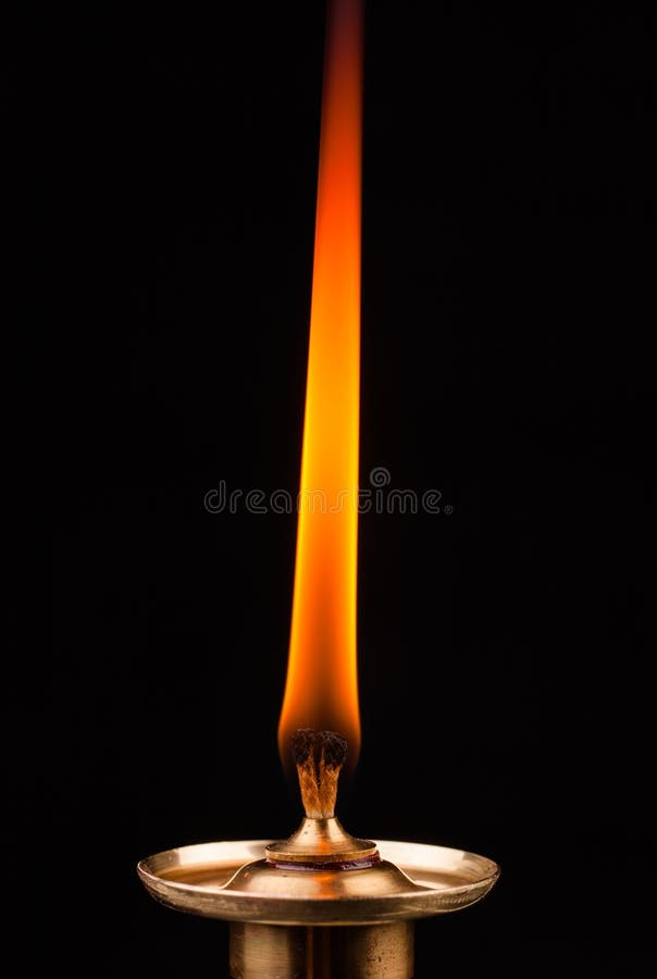 Oil lamp flame stock image. Image of darkness, night 33917141