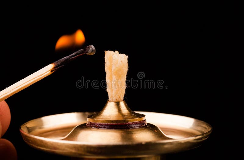 Oil lamp flame stock image. Image of darkness, night 33917141