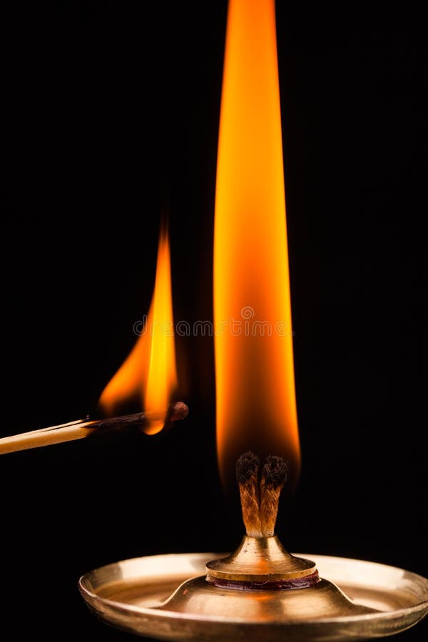 Oil lamp flame stock image. Image of orange, dark, alight 33917245