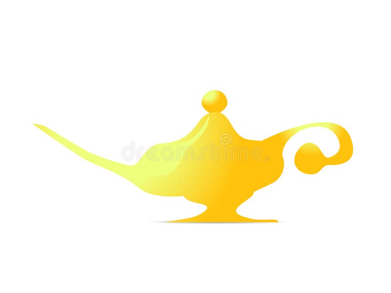 Oil Lamp Magic Lamp Symbol Vector Illustration Stock Vector Image