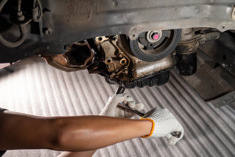 Oil leak in the engine stock image. Image of stain, fluid 149303339