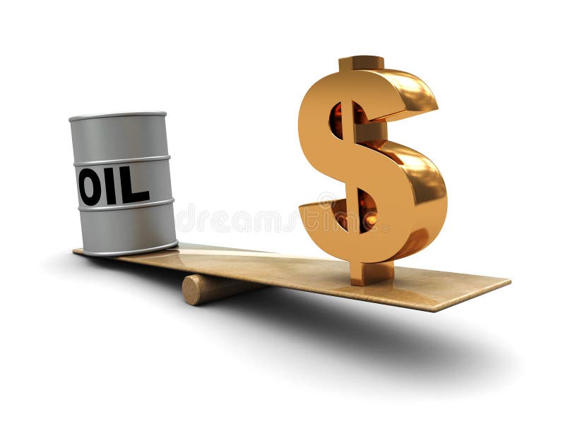 Oil and money stock illustration. Illustration of white 8321174