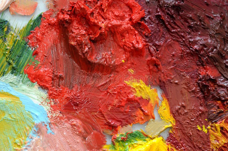 Oil paint stock photo. Image of smear, yellow, blob, artist 4521032