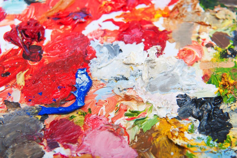 Oil paint blobs stock images