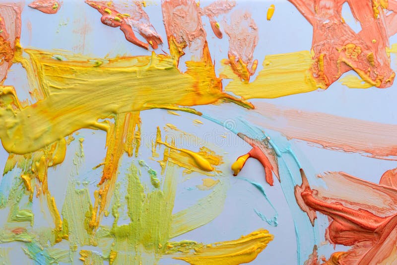 Oil Paint Color on Wall Texture Abstract for Background Stock Photo