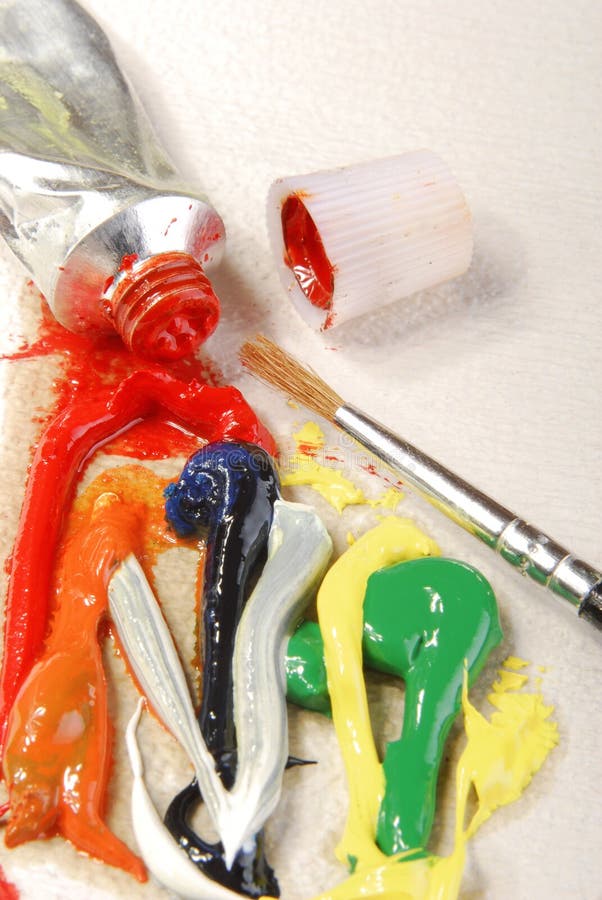 Oil paint mixing stock photo. Image of decorate, draw 30892278