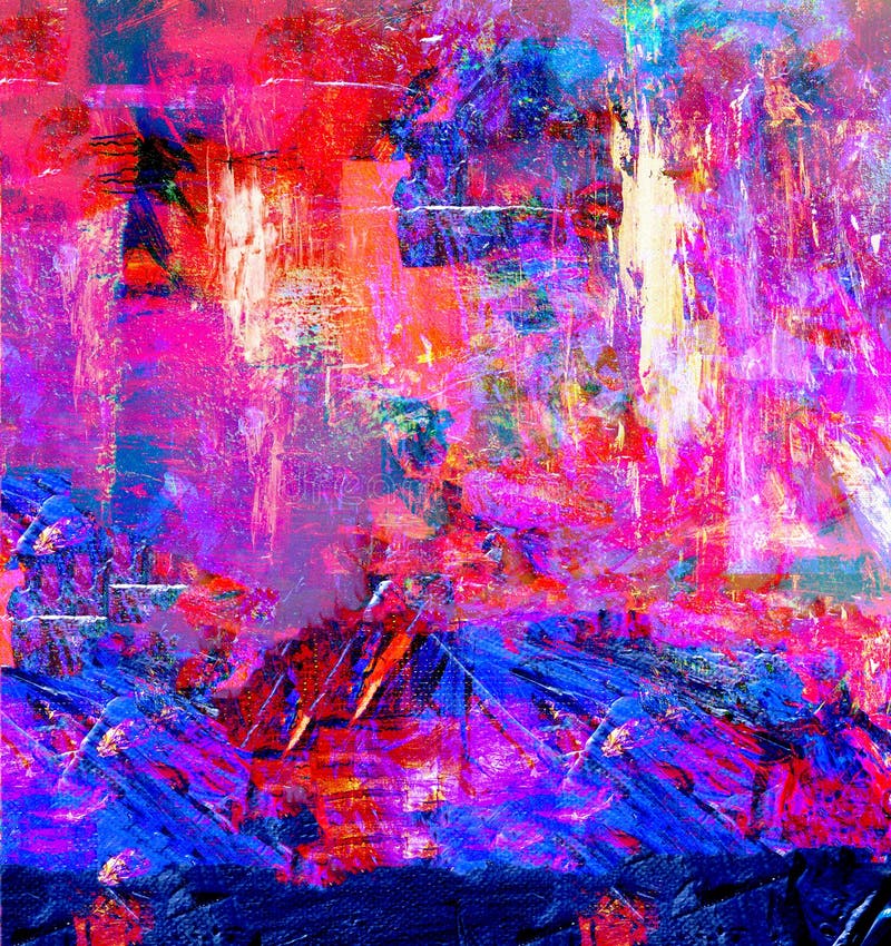 Abstract Oil Cityscape Painting Stock Photo Image of buildings