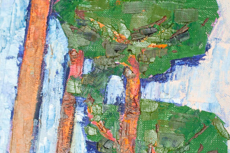 142 Acrylic Abstract Painting Orange Trees Stock Photos Free