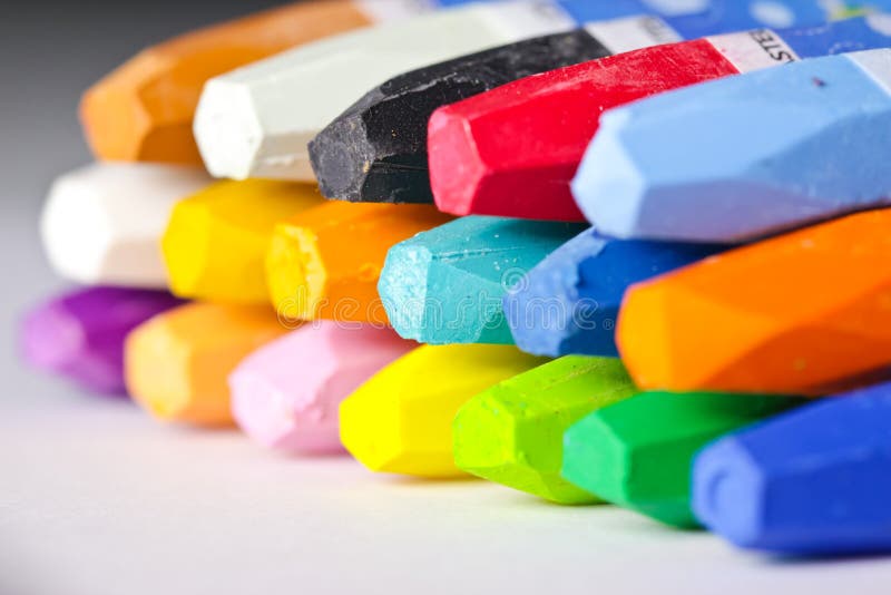 Oil Pastel Crayons stock image. Image of green, abstract 41646427