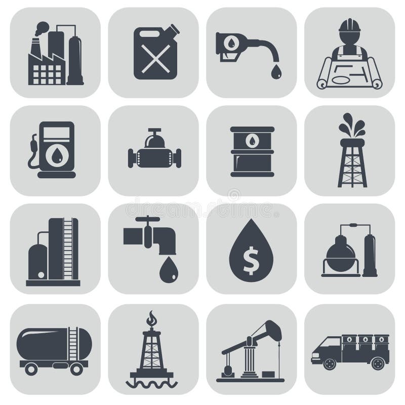Oil and petroleum icon set royalty free illustration Oil and petroleum icon set royalty free illustration