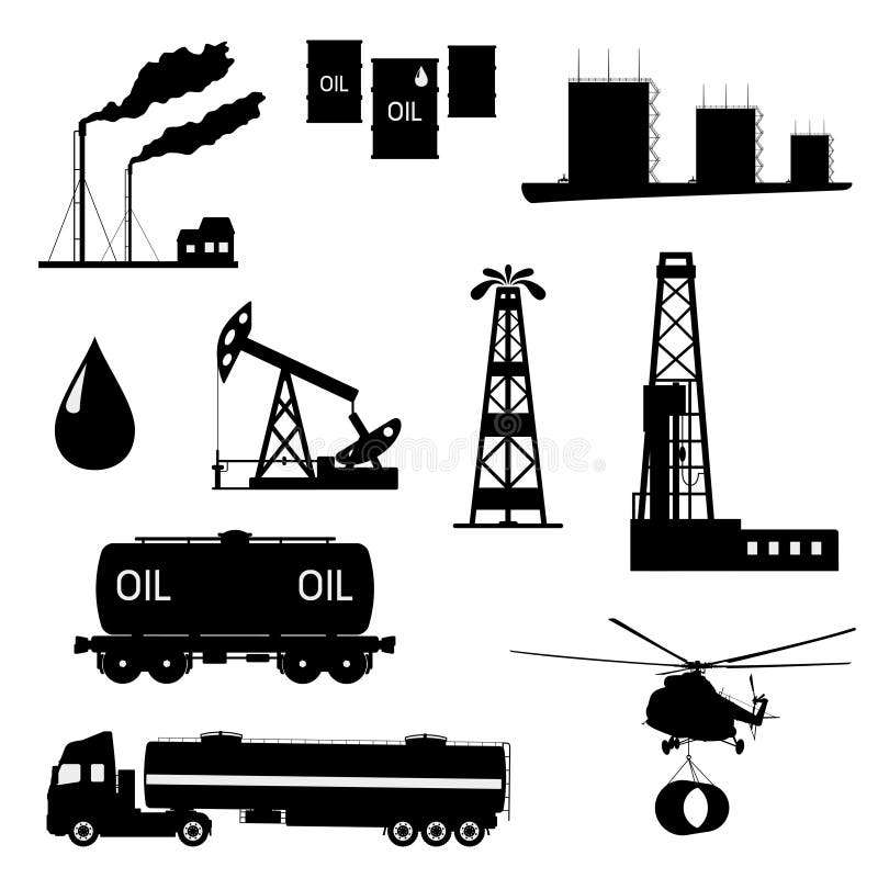 Oil and petroleum icon set. vector illustration Oil and petroleum icon set. vector illustration