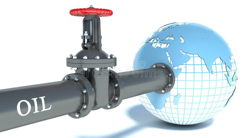 Oil pipe attached to the globe