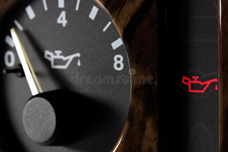 Oil pressure warning light stock image. Image of glow 246998295