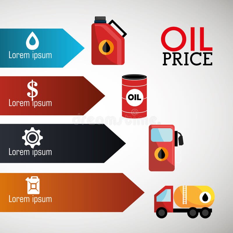 Oil Prices Infographic Design Stock Vector Illustration of icon