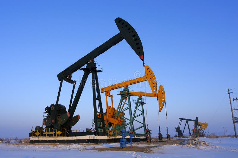 Oil pump stock image. Image of plant, fumes, corporate 18759485