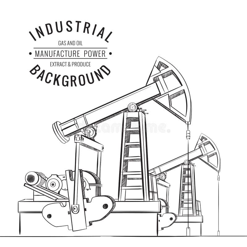 Oil pump isolated. stock vector. Illustration of cargo 41375258