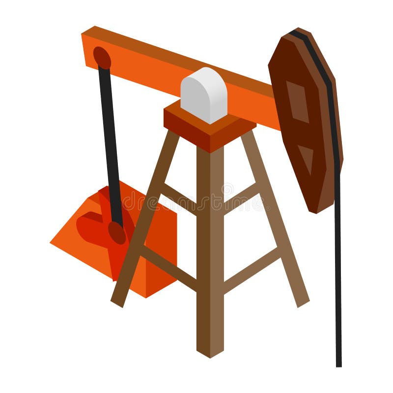 Oil Pump Icon, Icon Cartoon Stock Vector Illustration of equipment