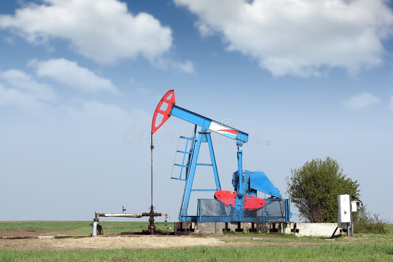 Oil pump jack stock image. Image of pumpjack, petroleum 41199749