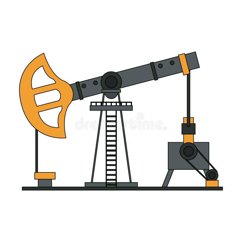 Oil pump machine stock vector. Illustration of petroleum 143605732