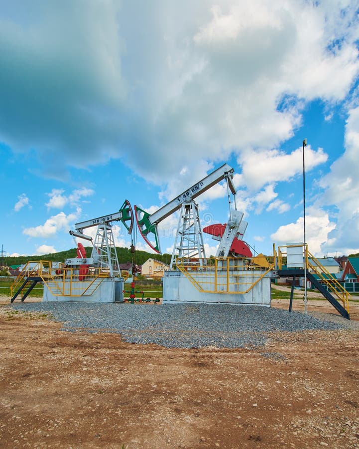 Oil pumping station stock photo. Image of nature, drill 54554614
