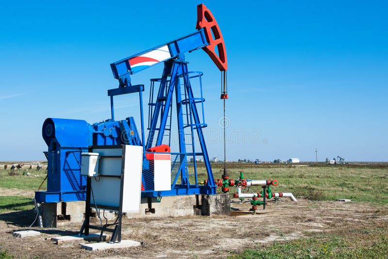 Oil pumpjack stock photo. Image of extraction, drilling 62035070