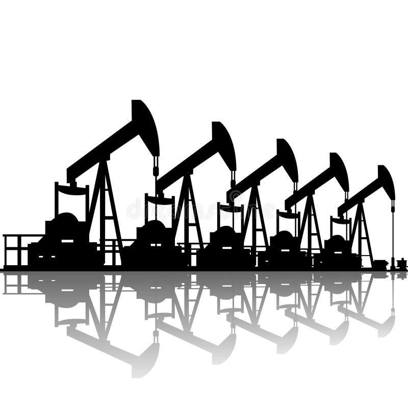 Oil pumps stock vector. Illustration of construction 31255145