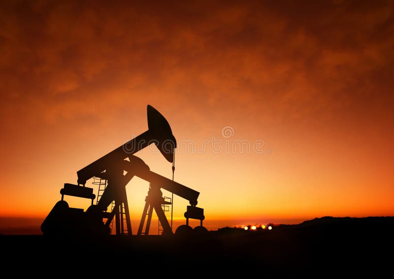 Oil Pumps at Dusk