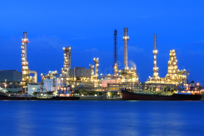 Oil Refinery on Mississippi River in St. Paul Park Stock Photo Image