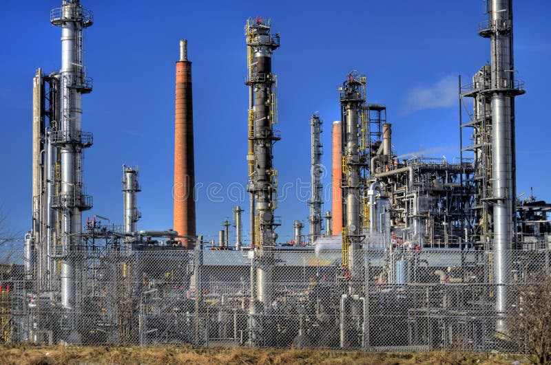 Oil Refinery in Germany editorial stock photo. Image of shivering