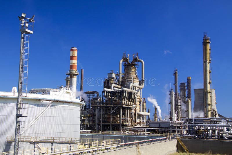 Oil refinery in Italy stock photo. Image of fume, crude 10249532