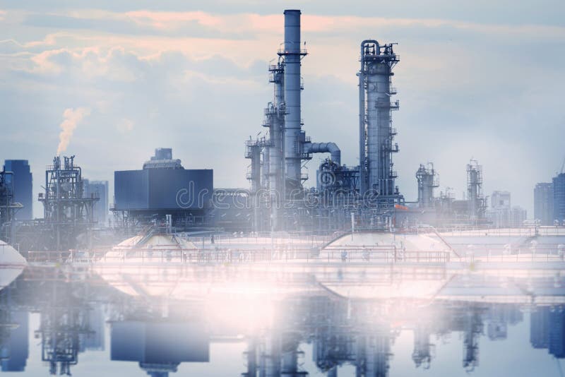 Oil refinery pollution. royalty free stock images Oil refinery pollution. royalty free stock images