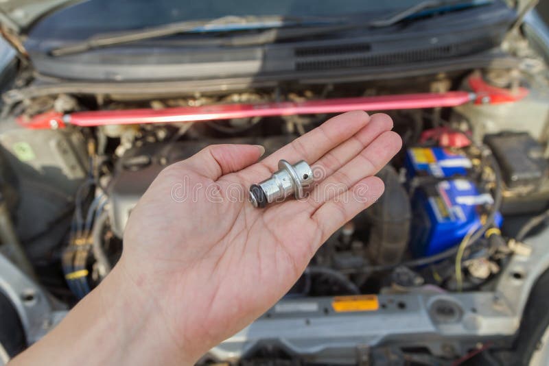 Oil Regulator Valve of the Car Stock Photo Image of fuel, motor 72176132