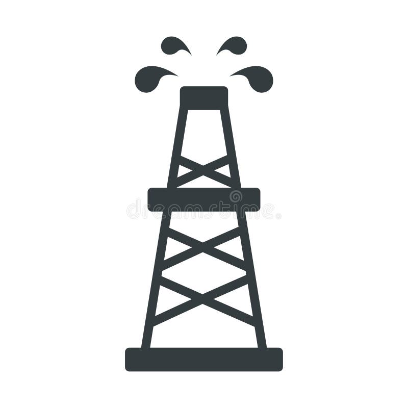 Oil rig icon vector design template for website or print