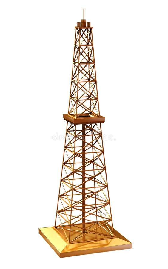 Oil rig model stock illustration. Illustration of fuel - 25469602