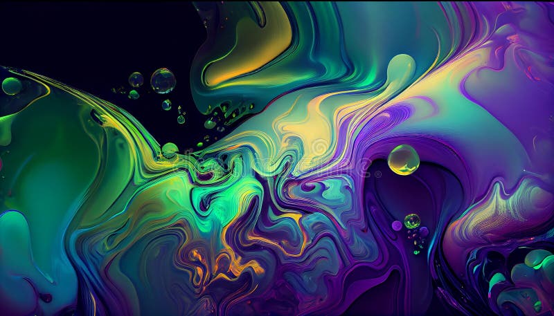 An Oil Slick Background with a Mix of Blue, Purple, and Green Colors ...