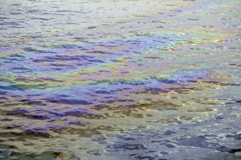 Oil Slick Iridescent Rainbow Stock Photo - Image of color, garbage: 9730718